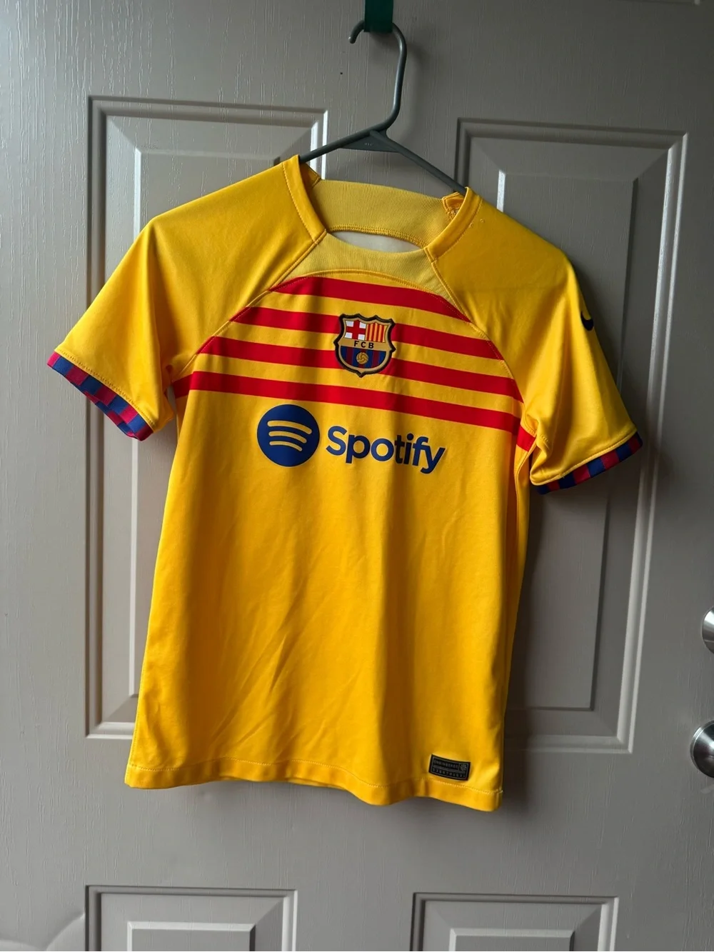 Nike Kids Yellow and Red FC Barcelona Soccer Jersey